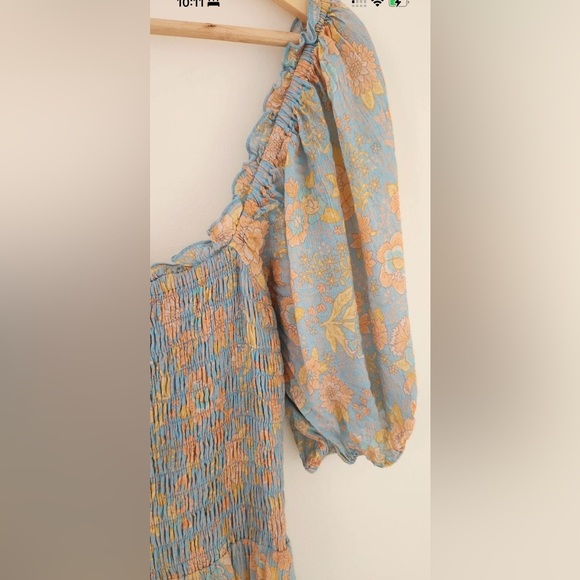 Spell and the gypsy collective juniper shirred dress eggshell blue size M NWT - Picture 6 of 17